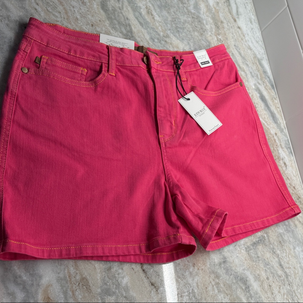 Judy Blue Vibrant Pink Women's Shorts XL
